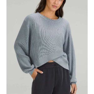 Lululemon Reversible Crossover Sweater, Light Blue, Size 4